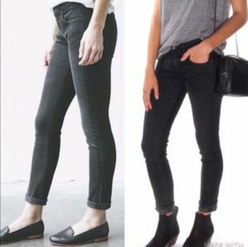 Comune Black/Grey Wash Mid Twig Jeans Jeggings